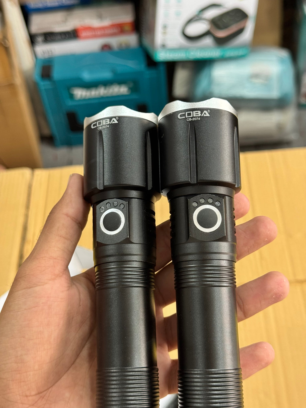 COBA CB-2074-2 LED Flashlight 2 Pc GM Electronic