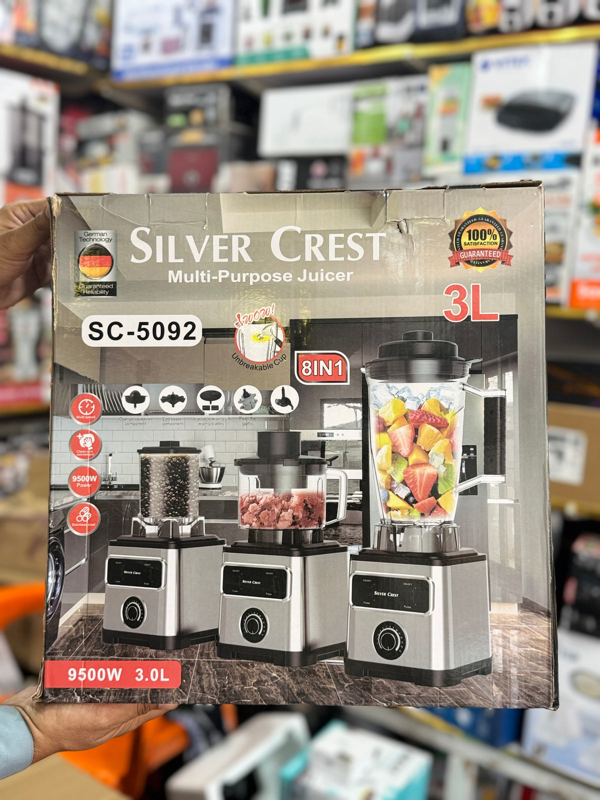 Silver Crest SC-5092 8-in-1 Multi-Purpose Juicer Blender 3L GM Electronic