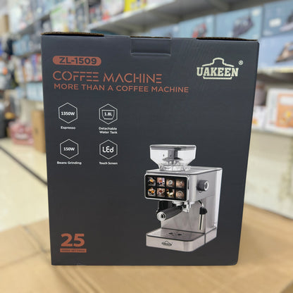 Uakeen Espresso Coffee Machine with Grinder ZL-1509 - GM Electronic