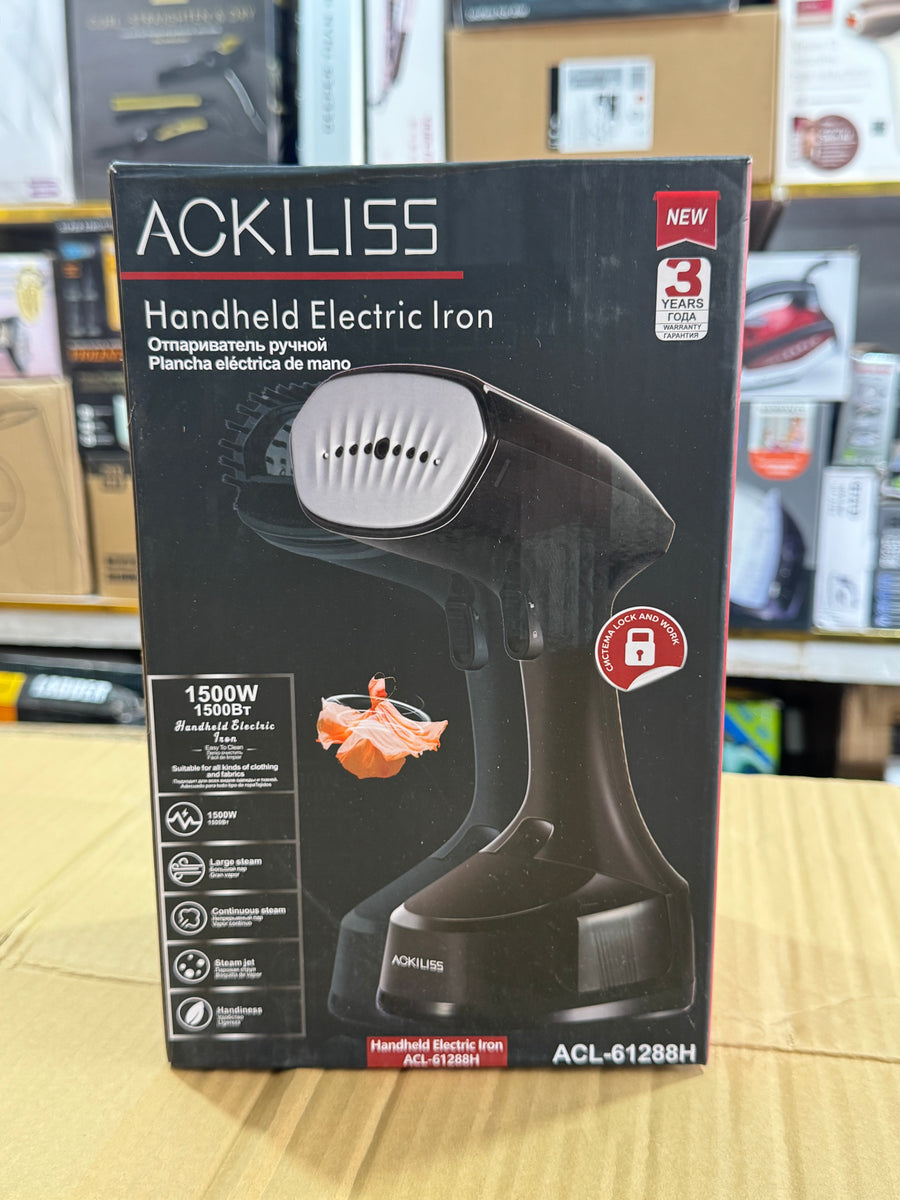 ACKILISS Handheld Electric Iron ACL-61288H – 1500W Portable Garment Steamer GM Electronic
