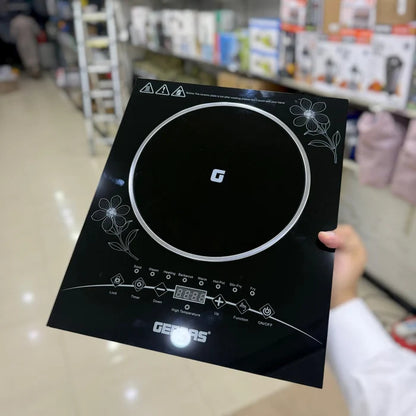 Geepas GIC33013P 2000W Digital Induction Cooker Sensor Touch Control LED Display Portable Electric Cooktop with Timer Function