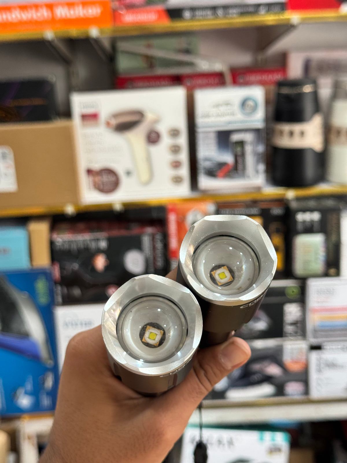 COBA CB-2074-2 LED Flashlight 2 Pc GM Electronic