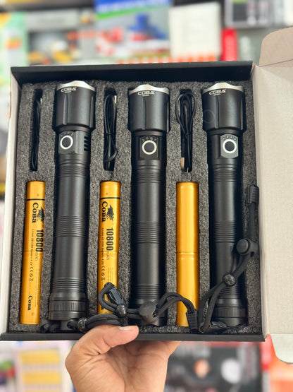 COBA CB-2074-3 LED Flashlight 3 Pcs GM Electronic