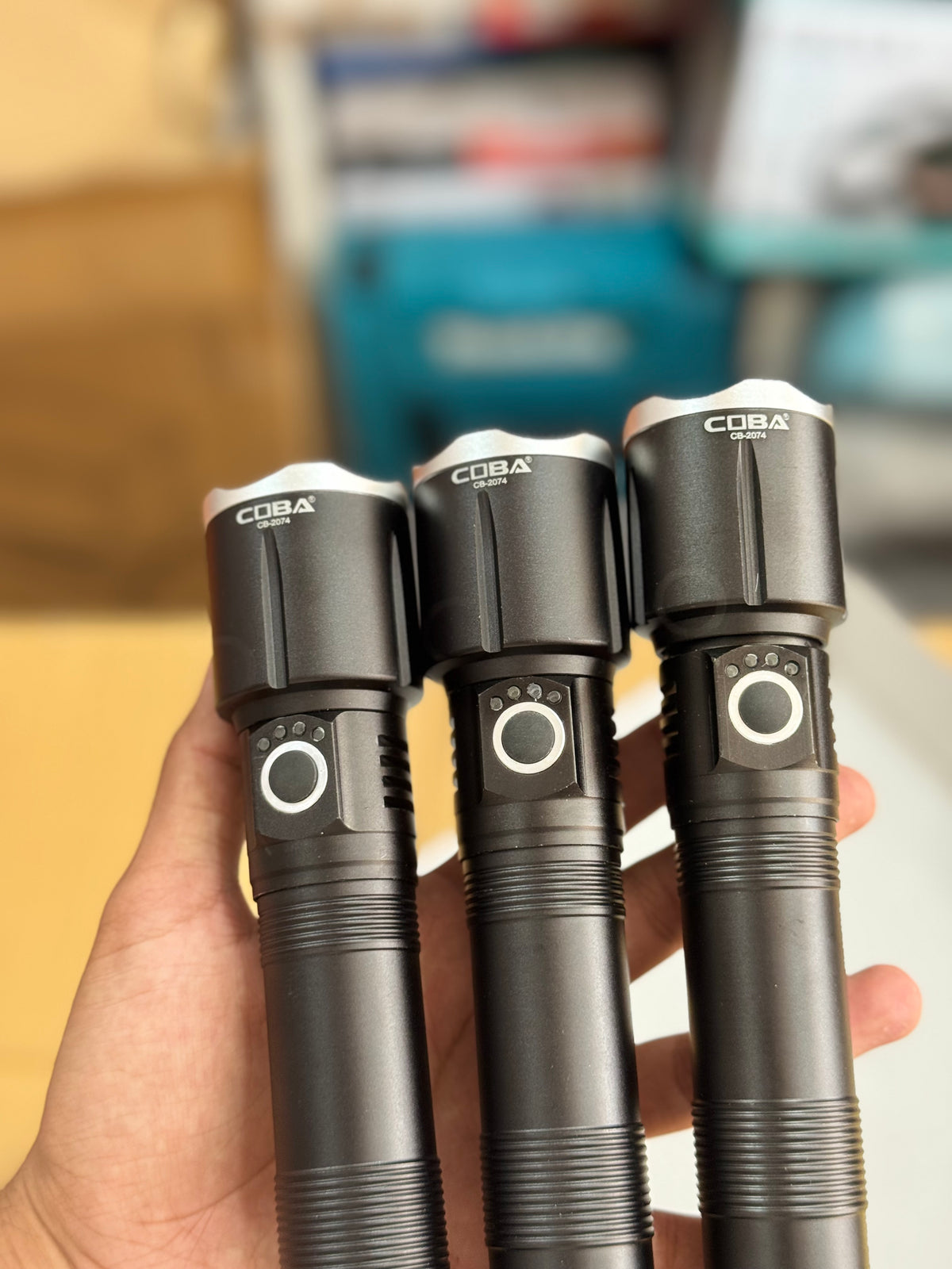 COBA CB-2074-3 LED Flashlight 3 Pcs GM Electronic