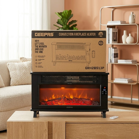 Geepas Convection Fireplace Heater 28513 GM Electronic