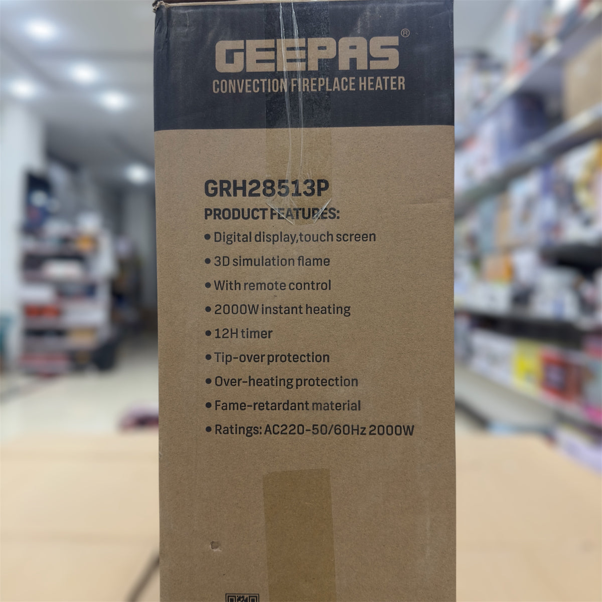 Geepas Convection Fireplace Heater 28513 GM Electronic