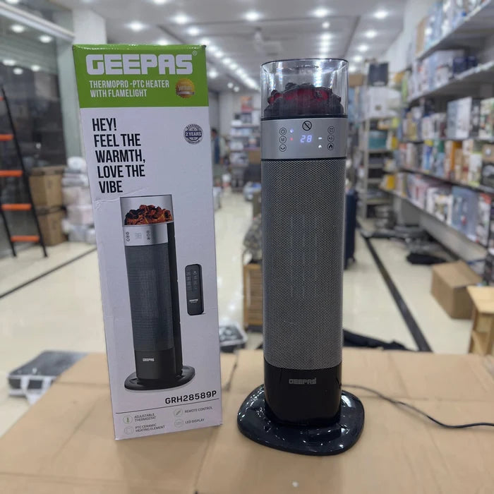 Geepas GRH28589P ThermoPro PTC Ceramic Heater with Flame Effect GM Electronic