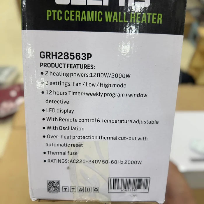 Geepas GRH28563P PTC Ceramic Wall Heater GM Electronic
