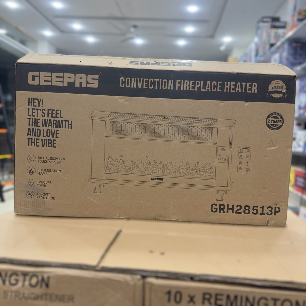 Geepas Convection Fireplace Heater 28513 GM Electronic