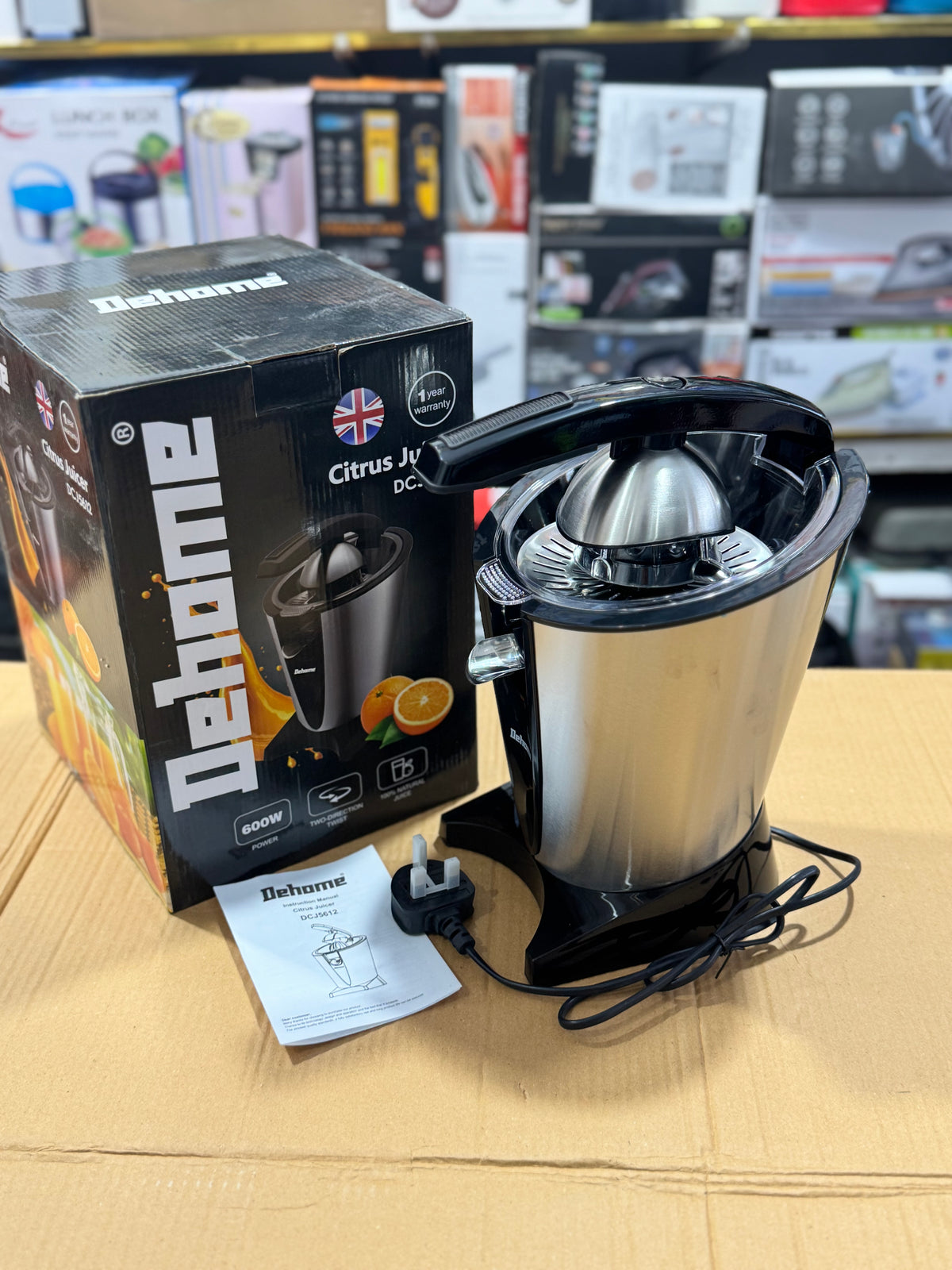 Dehome 600W Electric Citrus Juicer (DCJ5612) GM Electronic