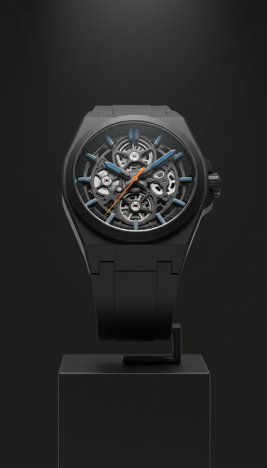 Matte Black Skeleton Dial