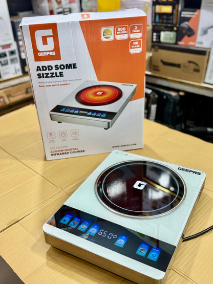 Geepas 2200W Digital Infrared Cooker GIC33030P | Electric Hot Plate GM Electronic