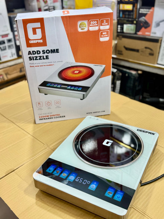 Geepas 2200W Digital Infrared Cooker GIC33030P | Electric Hot Plate GM Electronic