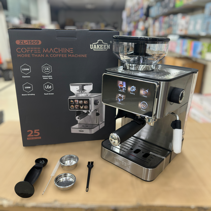 Uakeen Espresso Coffee Machine with Grinder ZL-1509 - GM Electronic