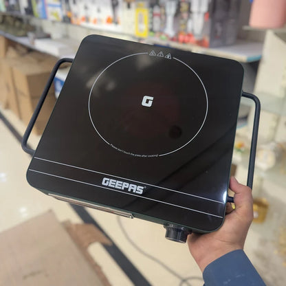 Geepas GIC6925P 3000W Digital Infrared Cooker with Grill Touch Control LED Display Portable Electric Cooktop