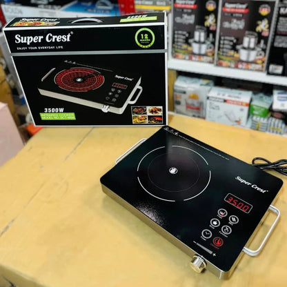 Super Crest SCT-9006 3500W Digital Infrared Cooker Touch Control Portable Electric Cooktop with LED Display and Multiple Cooking Modes