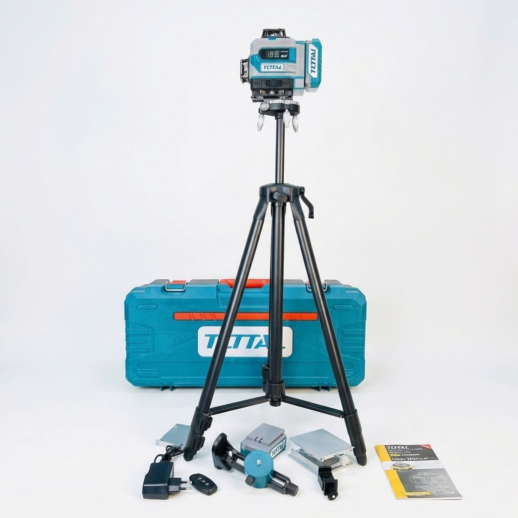 Total Green Laser Level with Tripod & Carry Case GM Electronic