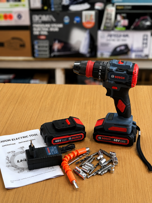 Bosch 48V  Cordless Drill Machine | Brushless Power Tool Kit with Battery