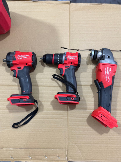 3 in 1 Cordless Tool Kit Drill Impact Wrench Grinder GM Electronic
