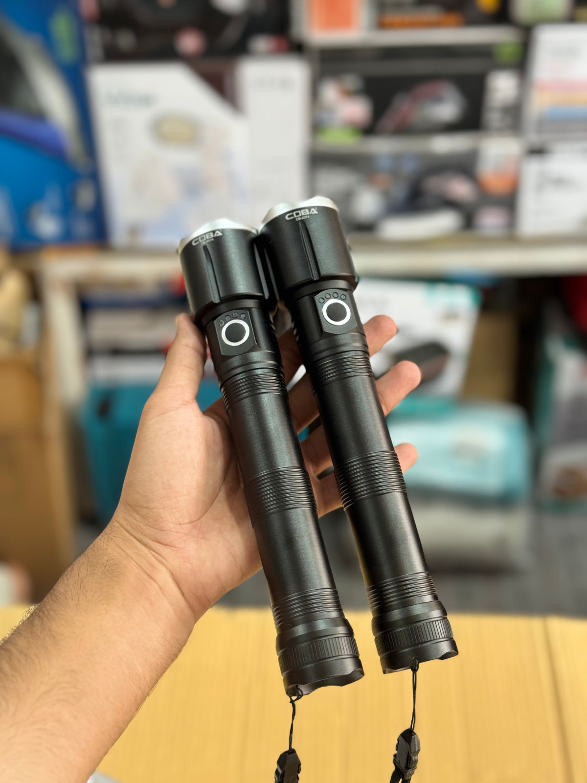 COBA CB-2074-2 LED Flashlight 2 Pc GM Electronic