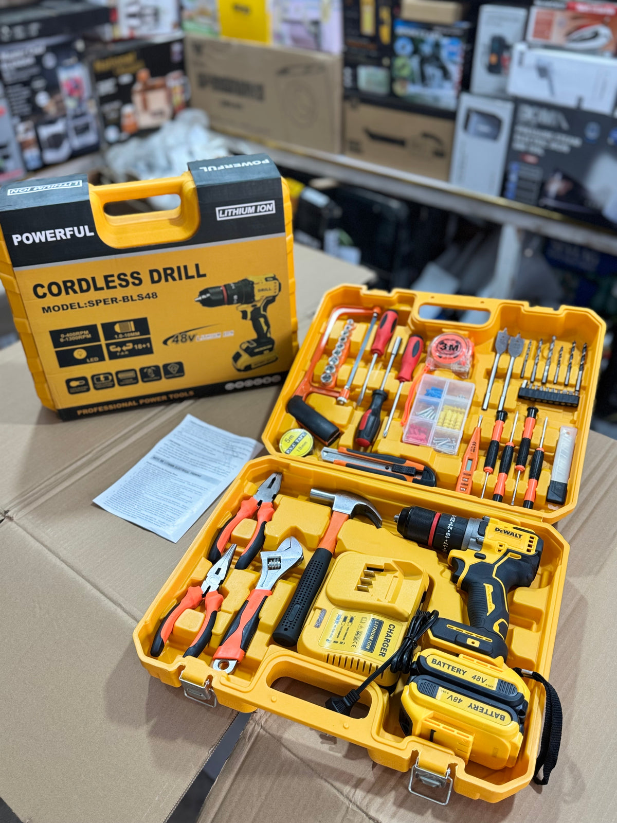 Cordless Drill Machine Tool Kit SPER-BLS48 GM Electronic