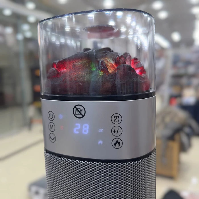 Geepas GRH28589P ThermoPro PTC Ceramic Heater with Flame Effect GM Electronic