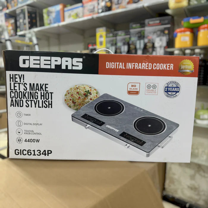 Geepas GIC6134P 4400W Digital Infrared Double Cooker