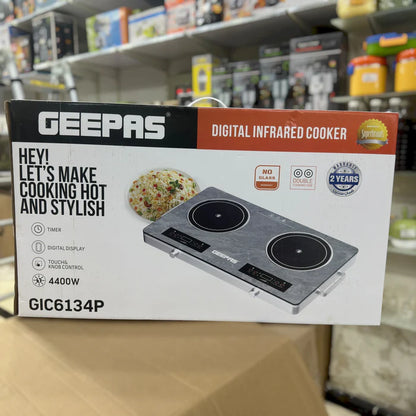Geepas GIC6134P 4400W Digital Infrared Double Cooker