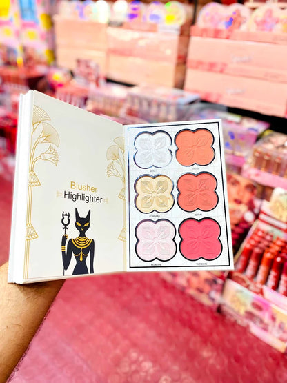 Nora Flowers Beauty Book Makeup Kit 5-in-1 – Eyebrow Powder & Makeup Palette