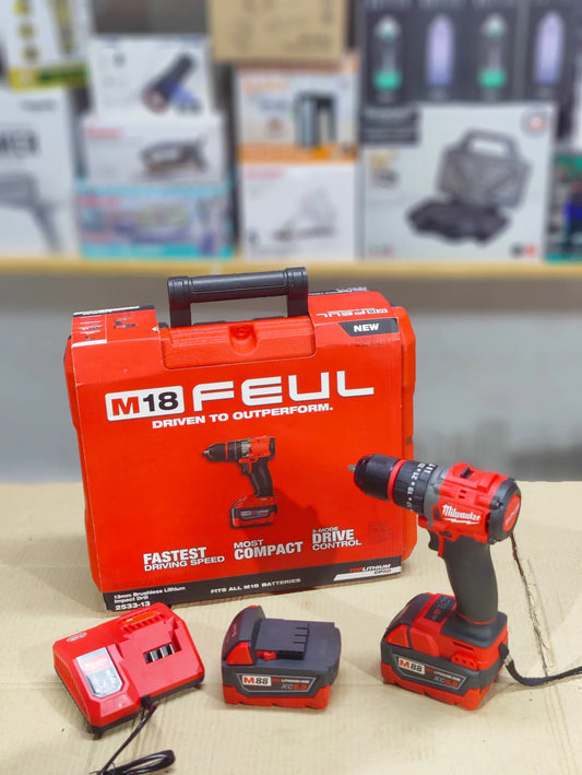 Milwaukee M18 FUEL Style Cordless Impact Drill Kit (13mm Metal Chuck, 2x M88 Batteries)