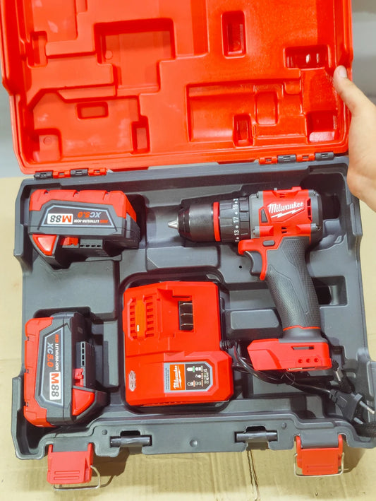 Milwaukee M18 FUEL Style Cordless Impact Drill Kit (13mm Metal Chuck, 2x M88 Batteries)