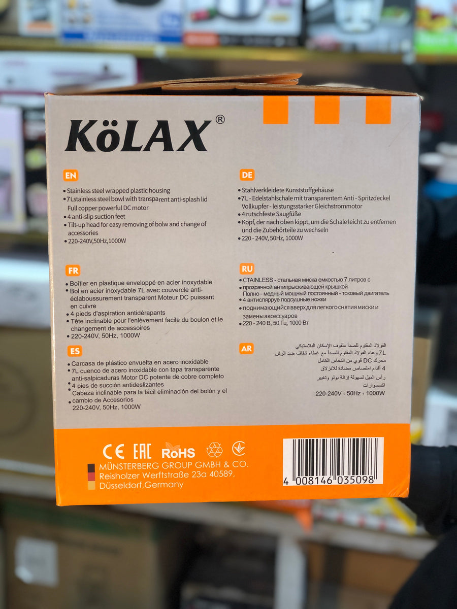 KOLAX 5L Digital Stand Mixer NR79184 - GM Electronic