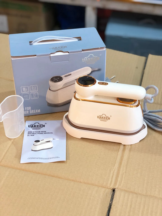 UAKEEN 1300W Mini Travel Steam Iron with LCD Display