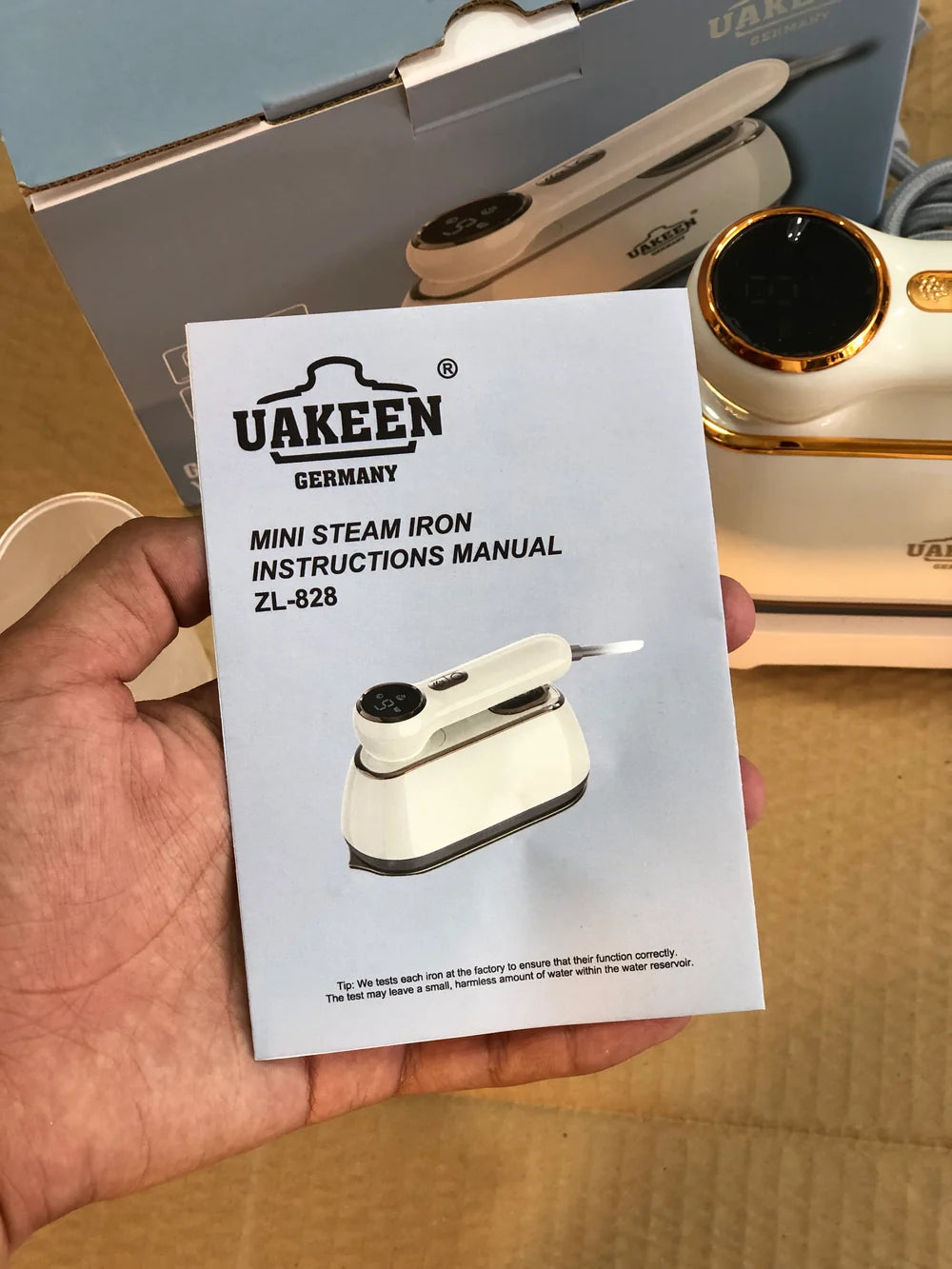 UAKEEN 1300W Mini Travel Steam Iron with LCD Display