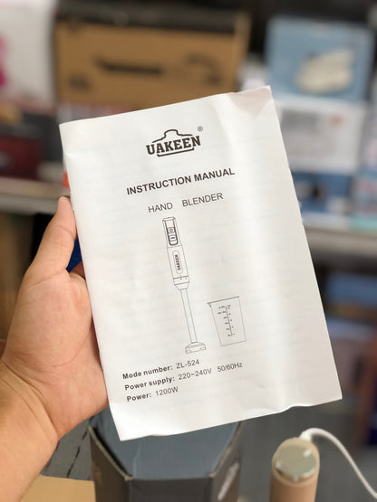 Uakeen 2 in 1 Electric Hand Blender Set Zl-524 Quetta Imports