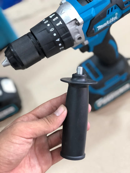 Makita Style HP002G 44V Cordless Impact Hammer Drill Kit (2x XGT 6.0Ah Li-Ion Batteries, Charger, Side Handle & Accessory Set)