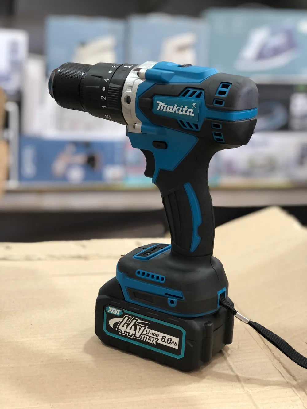 Makita Style HP002G 44V Cordless Impact Hammer Drill Kit (2x XGT 6.0Ah Li-Ion Batteries, Charger, Side Handle & Accessory Set)