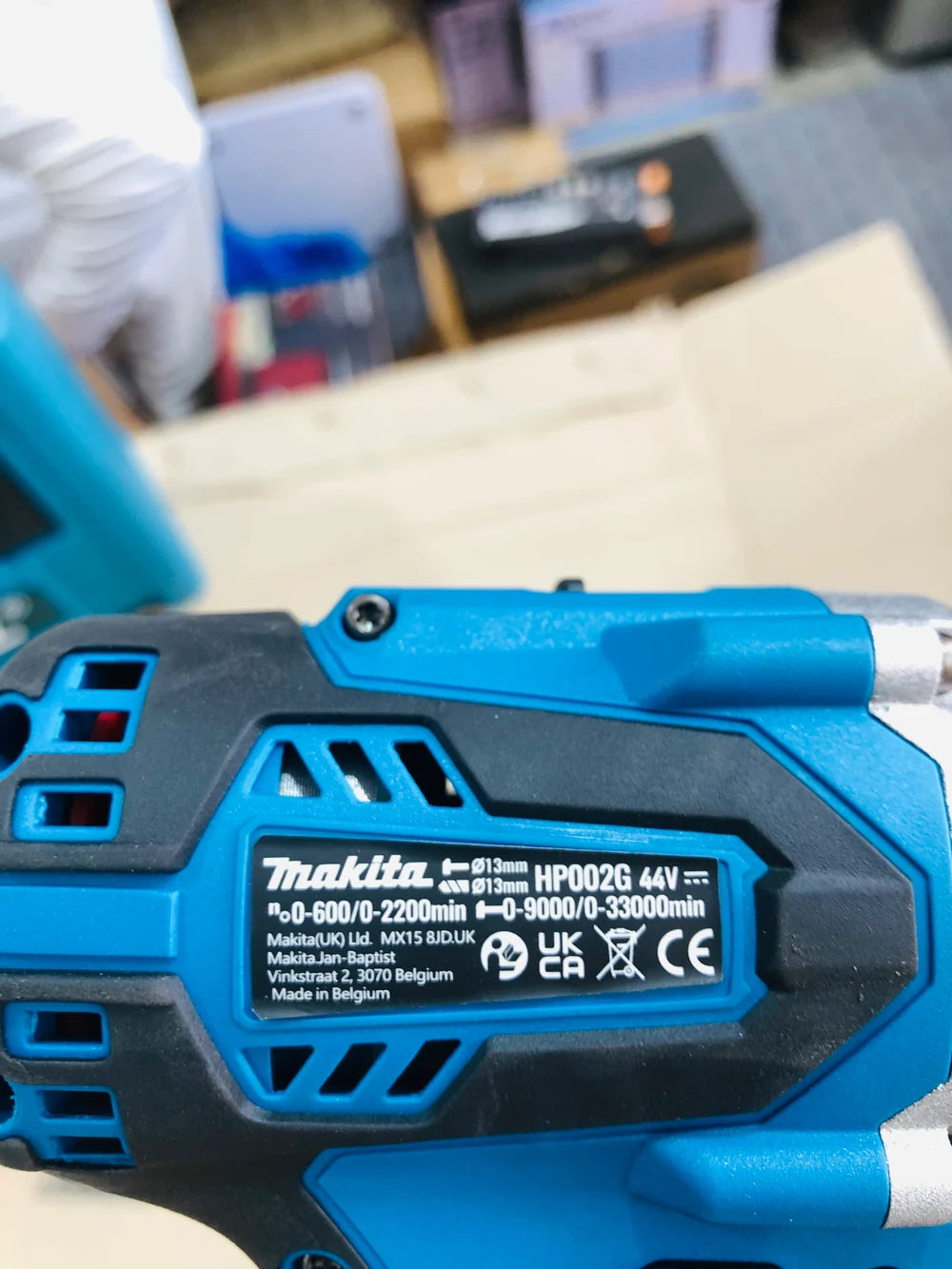 Makita Style HP002G 44V Cordless Impact Hammer Drill Kit (2x XGT 6.0Ah Li-Ion Batteries, Charger, Side Handle & Accessory Set)