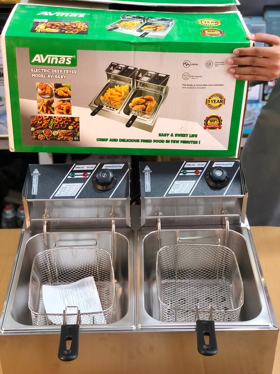 Avinas Double 6.8L+6.8L Deep Fryer AV-668y Quetta Imports