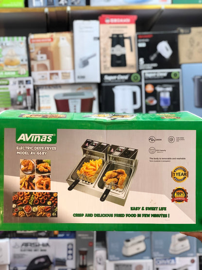 Avinas Double 6.8L+6.8L Deep Fryer AV-668y Quetta Imports