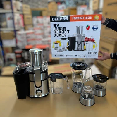 Geepas GSB5490P 800W Powermax Juicer with Blender