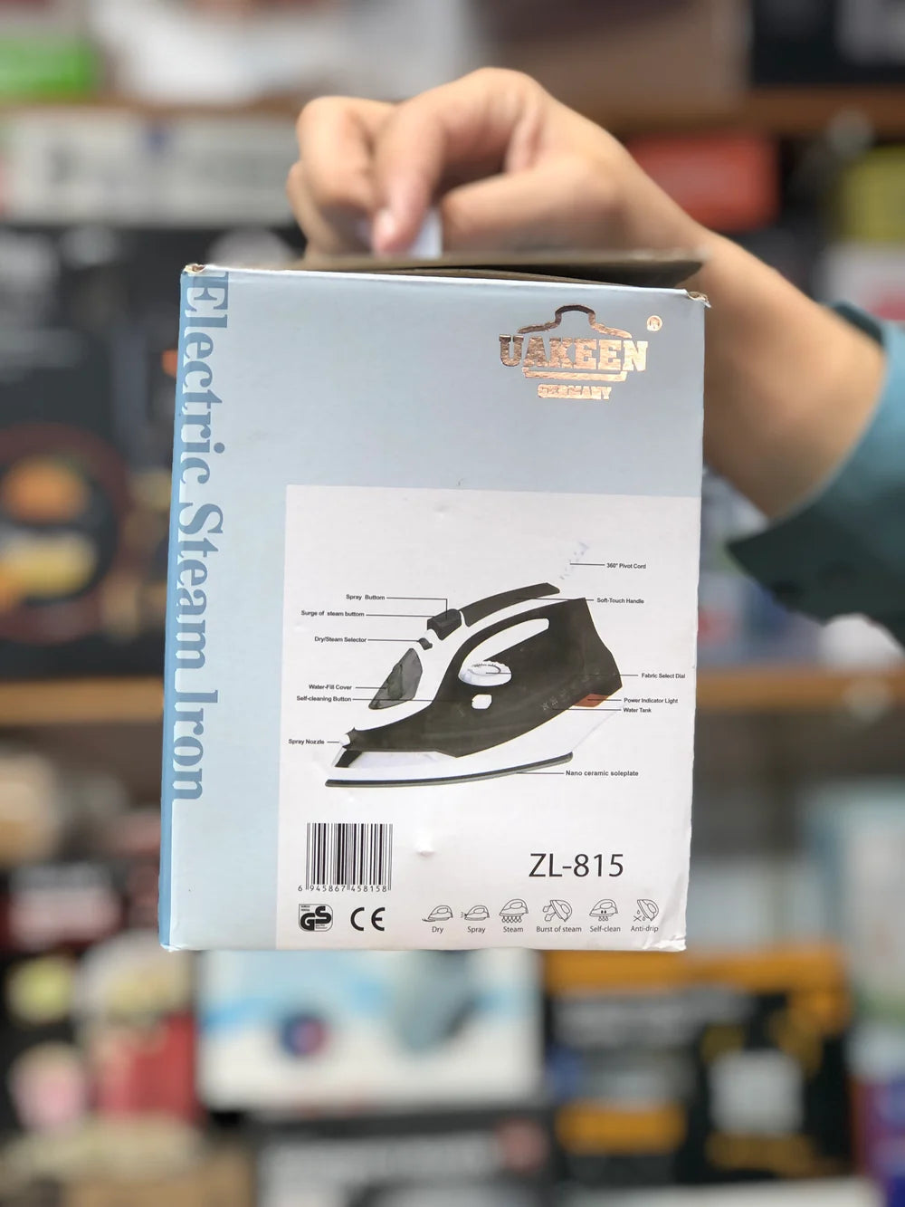 UAKEEN 3000W Steam Iron with Nano Ceramic Soleplate