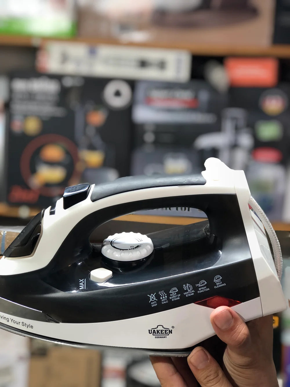 UAKEEN 3000W Steam Iron with Nano Ceramic Soleplate