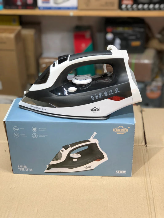UAKEEN 3000W Steam Iron with Nano Ceramic Soleplate