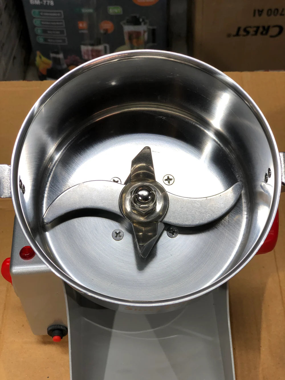 Silver Love 1500W Stainless Steel Electric Spice & Coffee Grinder - 500g Heavy Duty Vertical Mill, Model 500A