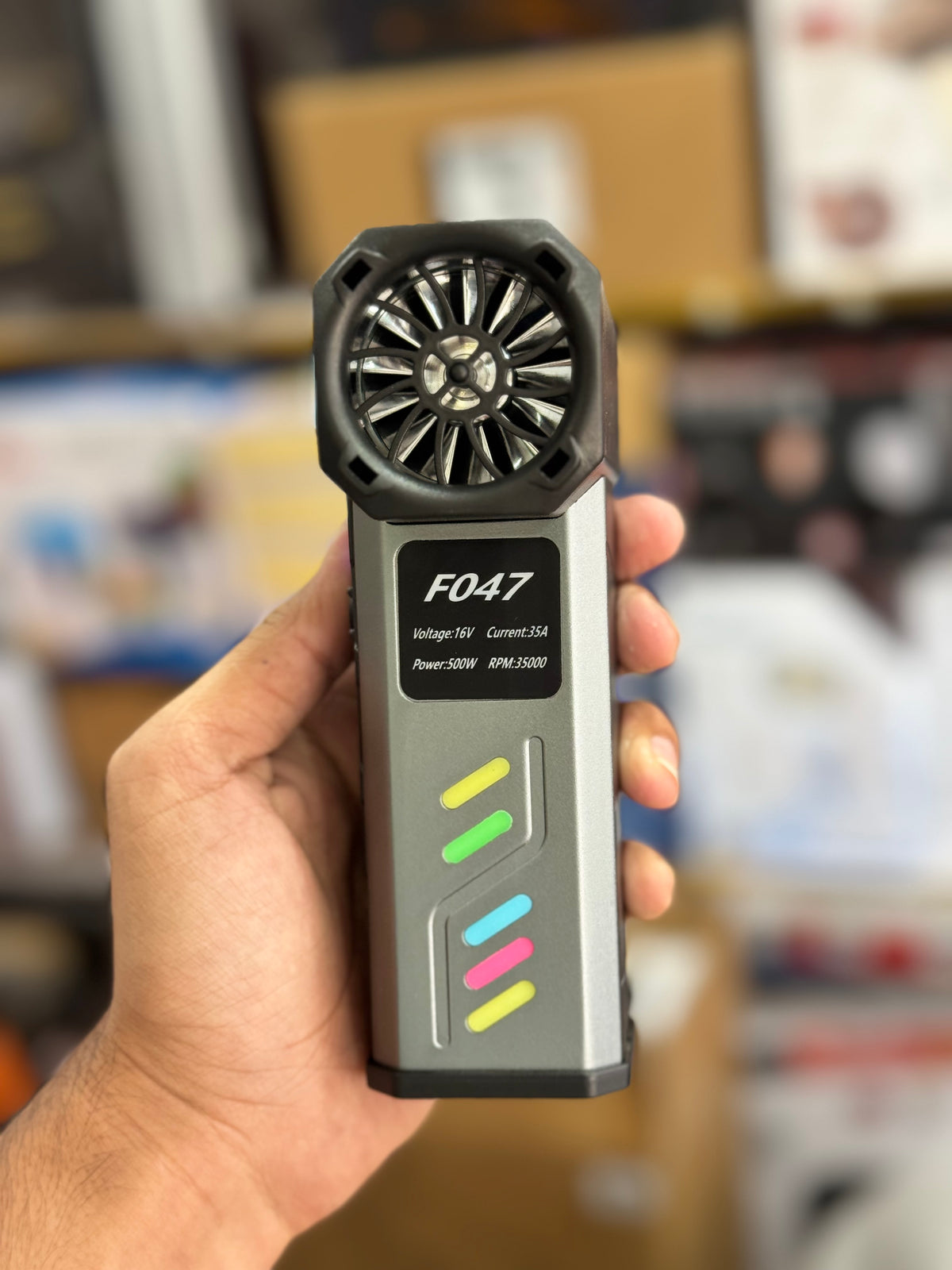 Violent Fan Handheld Turbo Blower with LED Light (F047-1) GM Electronic