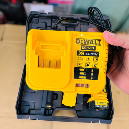 DeWalt Style 88V Cordless Rotary SDS Hammer Drill Kit (2x XR Li-Ion Batteries, DCH263 Charger & Carry Case)