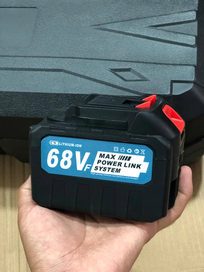 12-Inch Cordless Brushless Chainsa Kit with 2x 68V Lithium-Ion Batteries, Charger & Carrying Case
