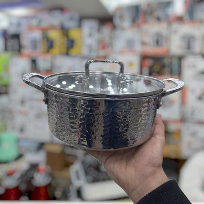 UAKEEN VK-60 Triply Stainless Steel Cookware Set – 6 Pcs (24cm, 26cm, 28cm)