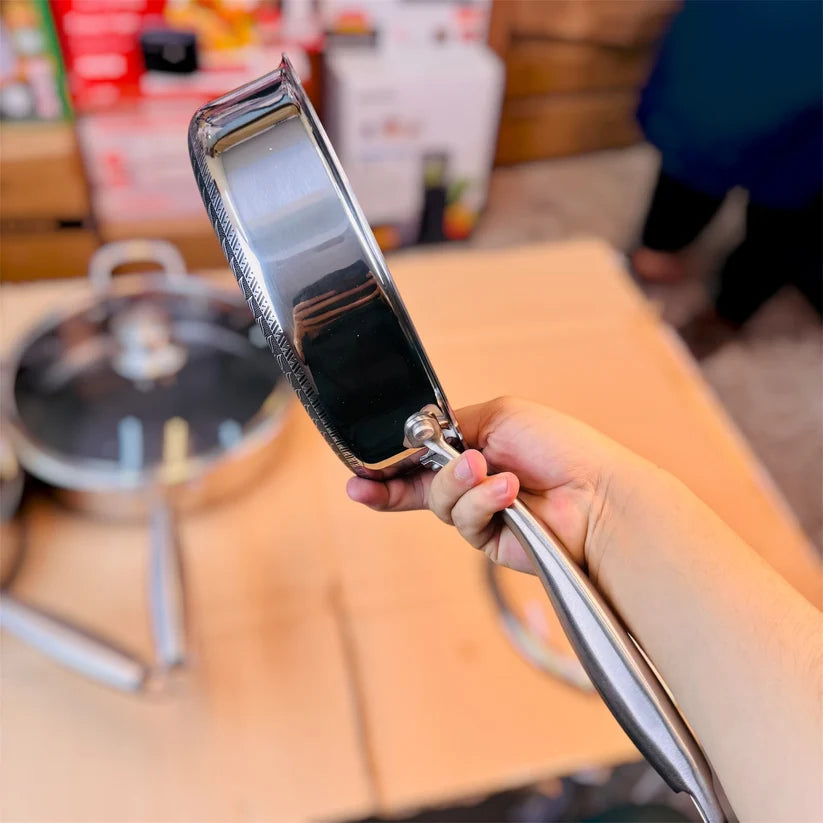Honeycomb Laser Coating Shallow Frypan – Non-Stick Stainless Steel